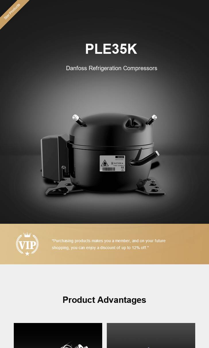 Danfoss Compressor PLE35K, technical parameters pdf, structure diagram